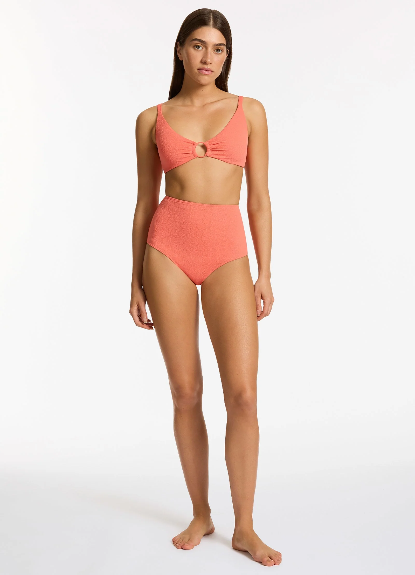 Alessia C-D Triangle Bikini Top - Guava - Image 4