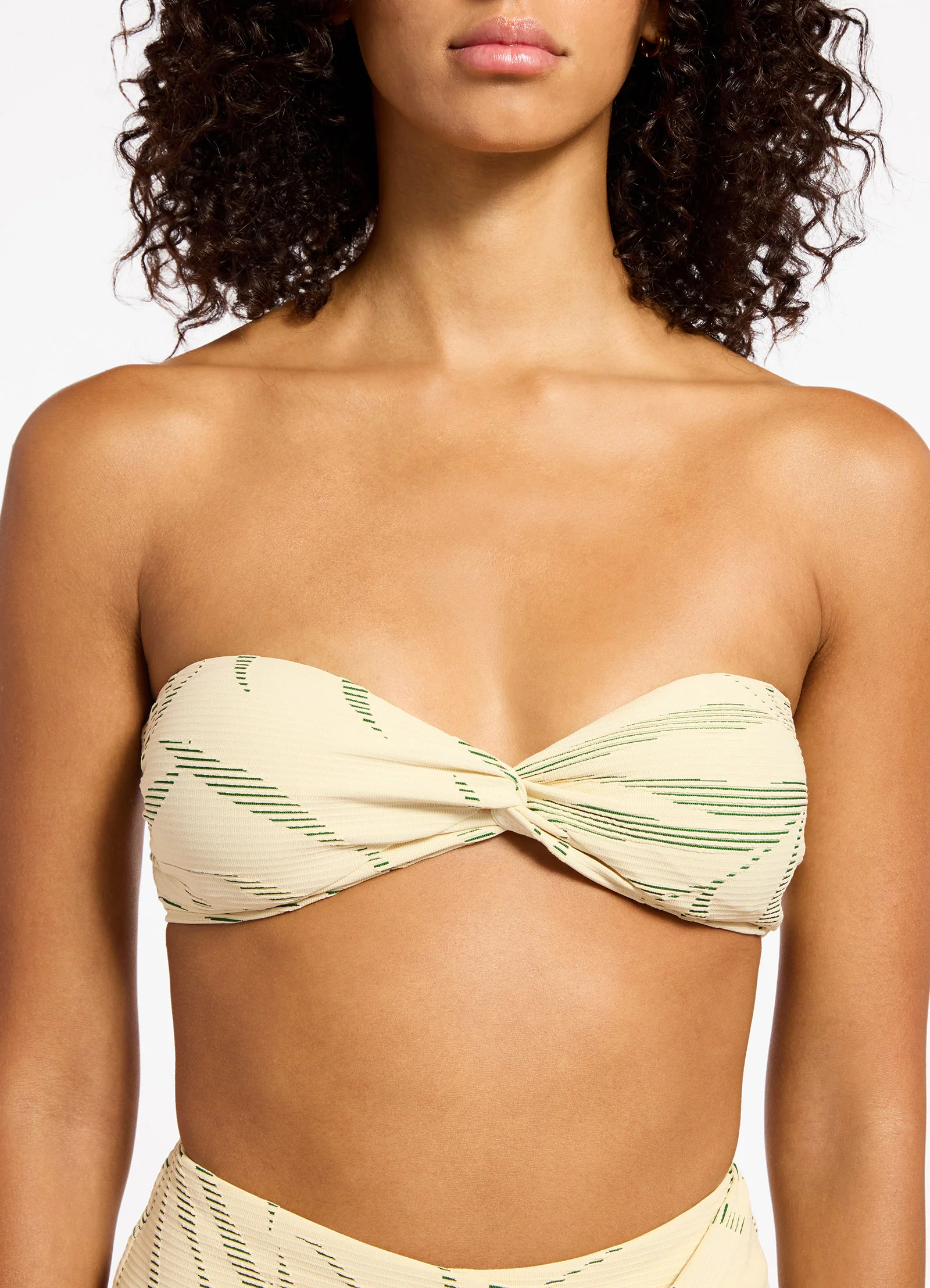 Botanic Lines Bandeau Bikini Top - Image 6