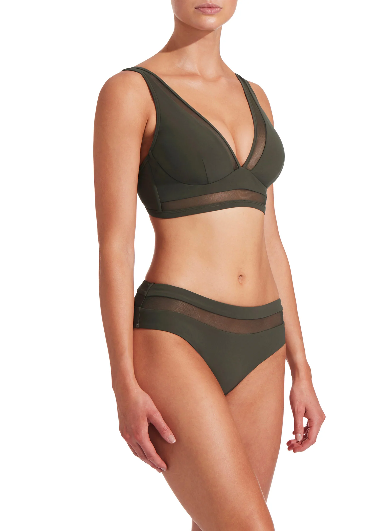 Conspire D/DD Underwire Bikini Top - Khaki - Image 3