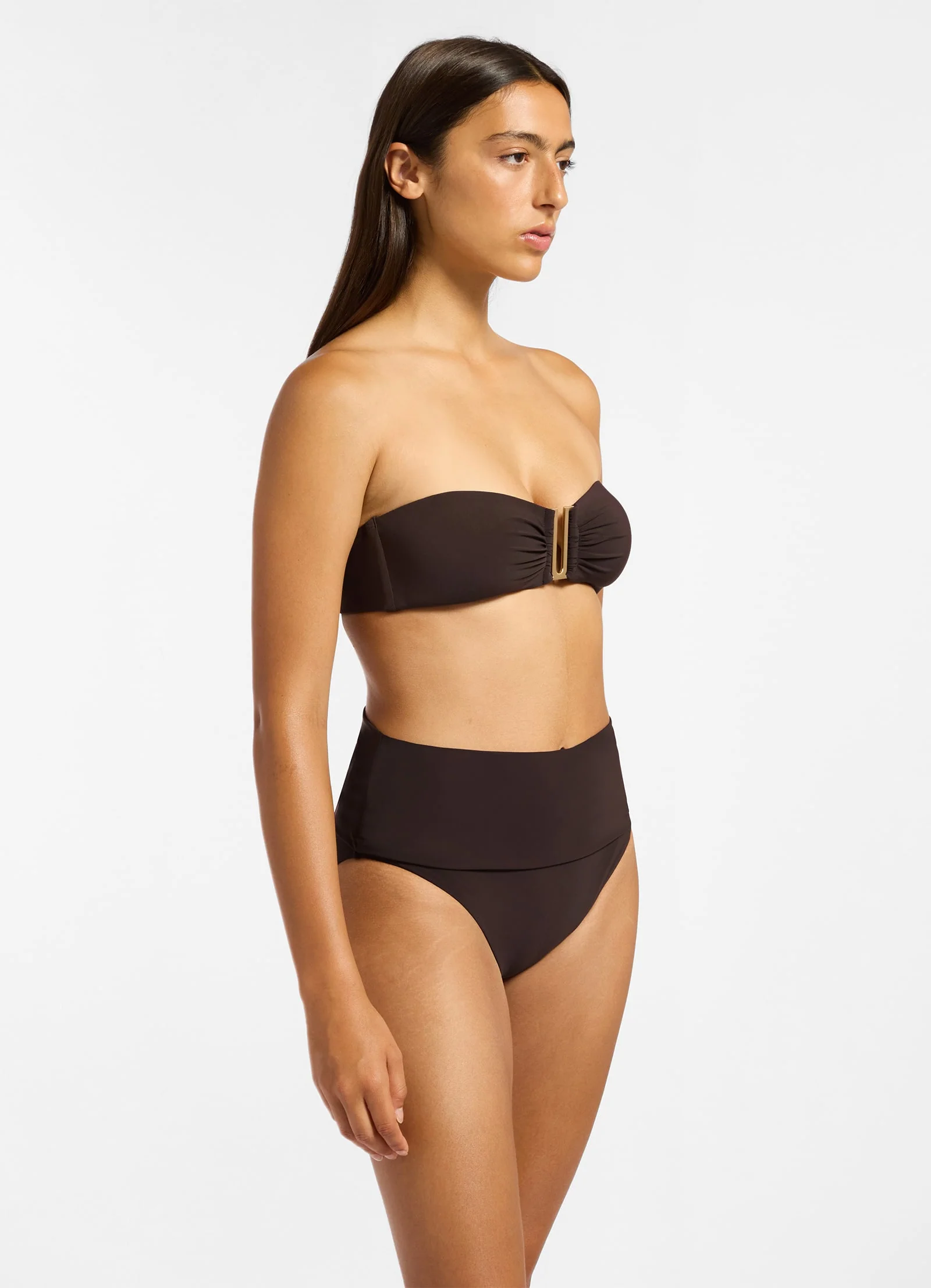 Jetset Bandeau Bikini Top - Chocolate - Image 3