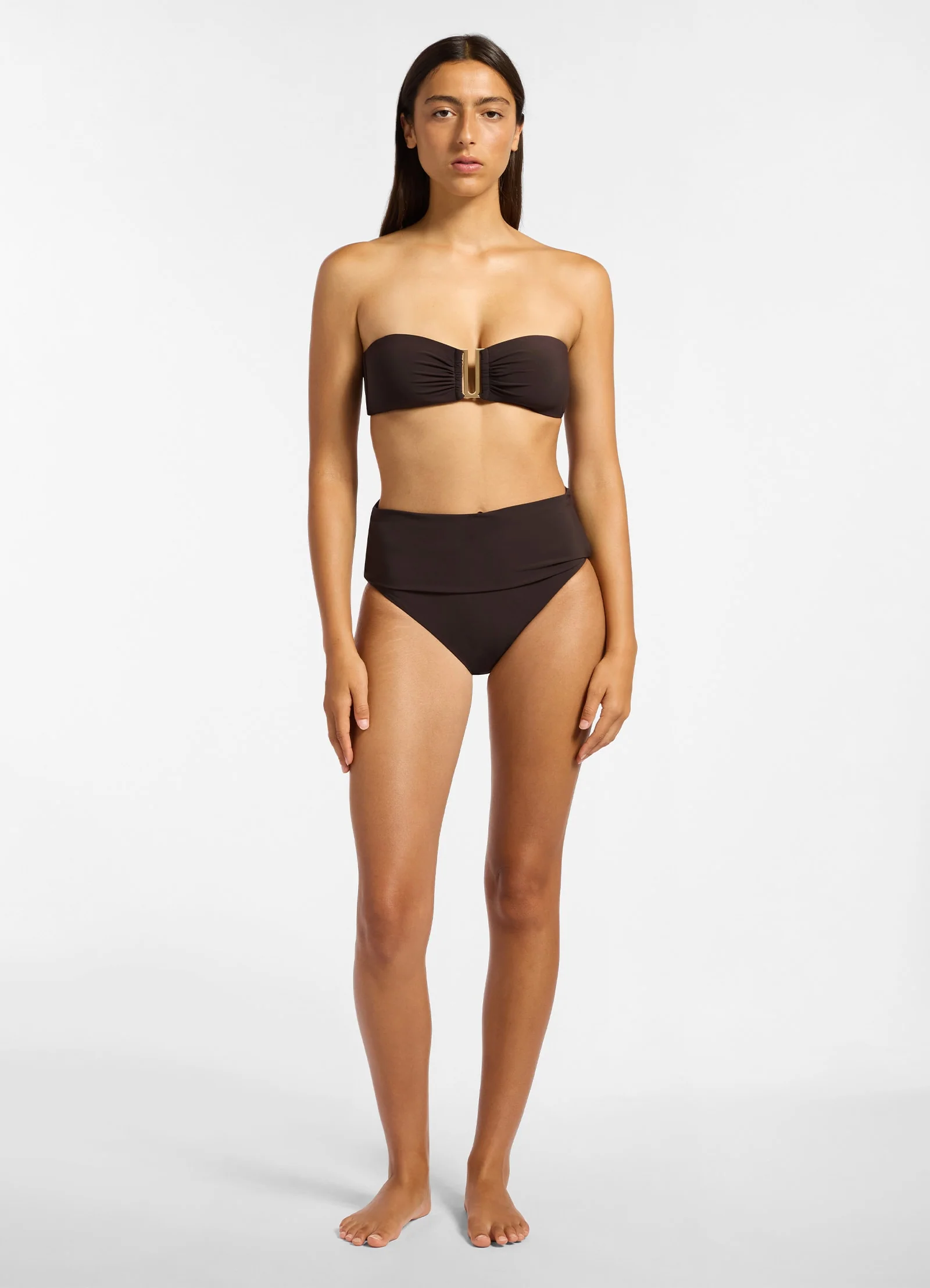 Jetset Bandeau Bikini Top - Chocolate - Image 4