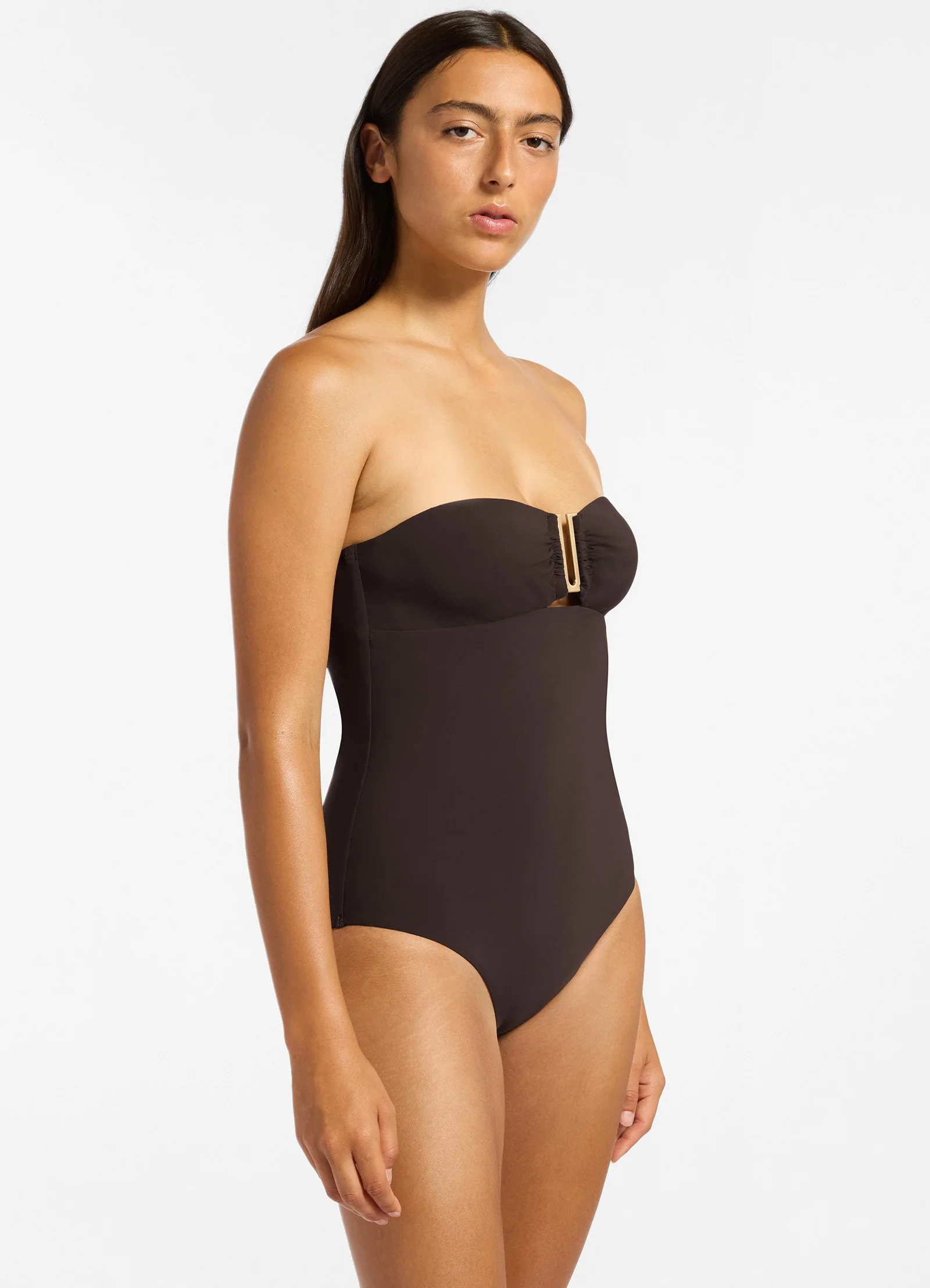 Jetset Bandeau One Piece - Chocolate - Image 3
