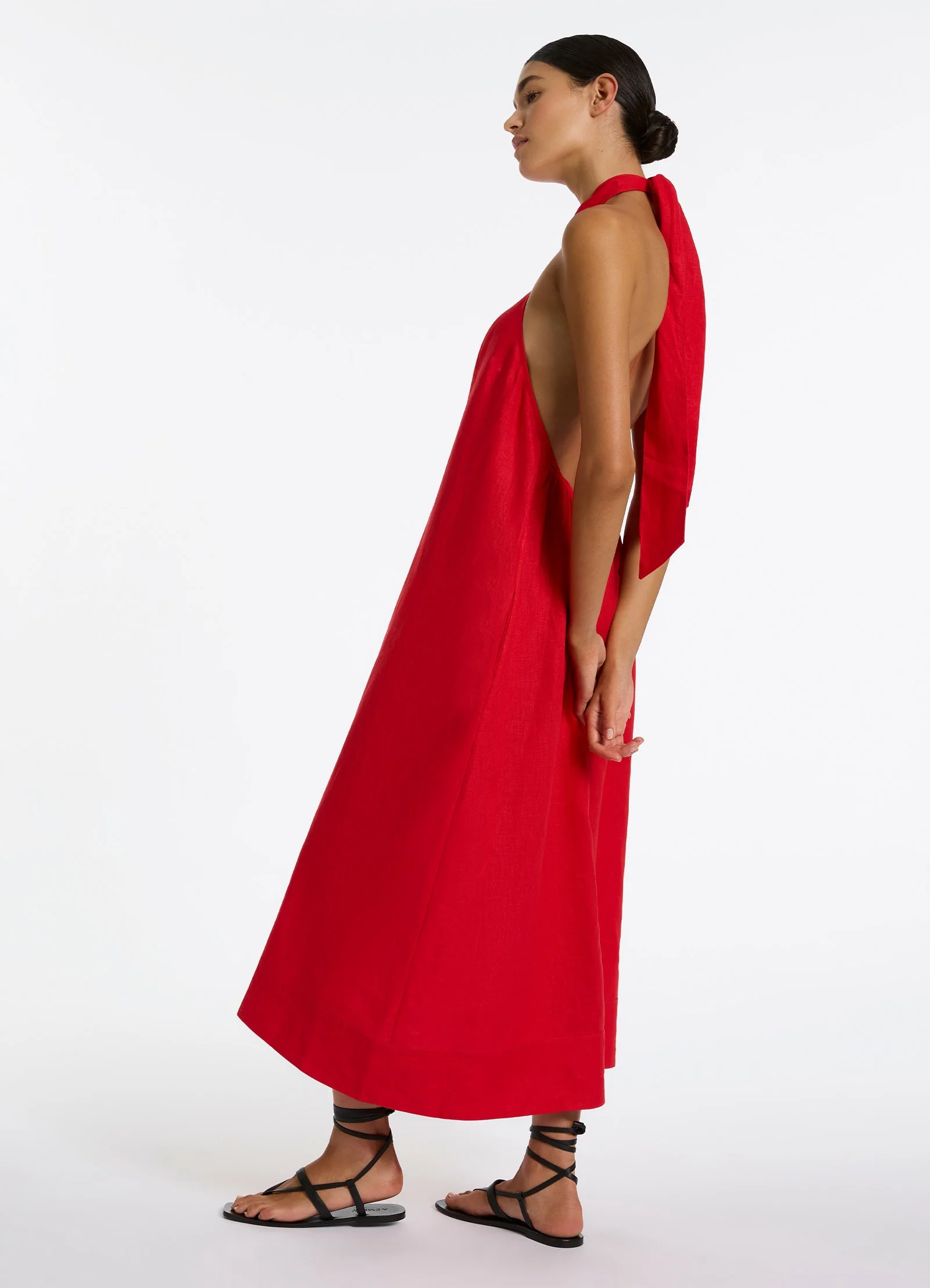 Jetset Low Back Halter Dress - Rosso - Image 5