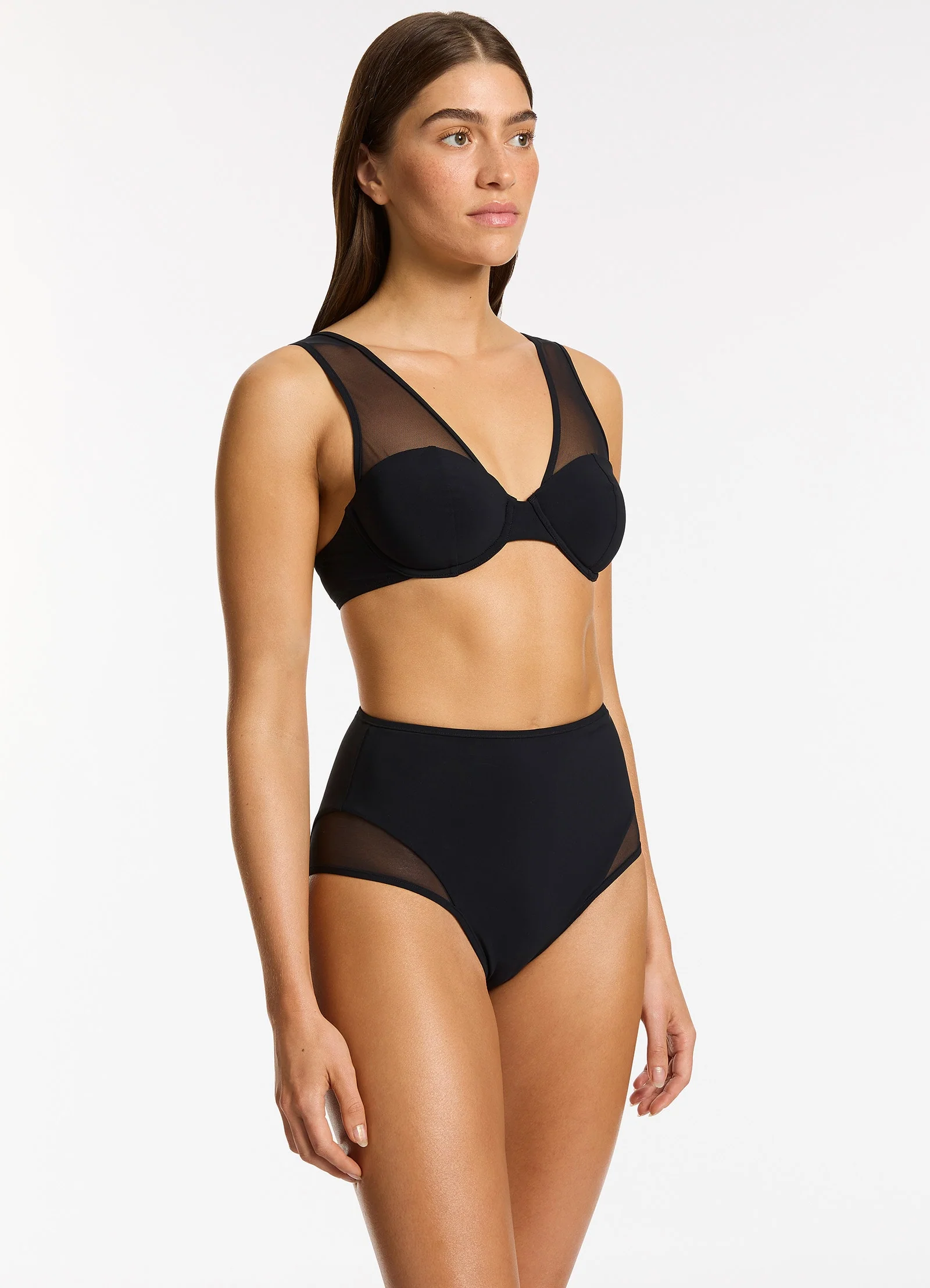 Jetset Lure High Waist Bikini Bottom - Black - Image 3