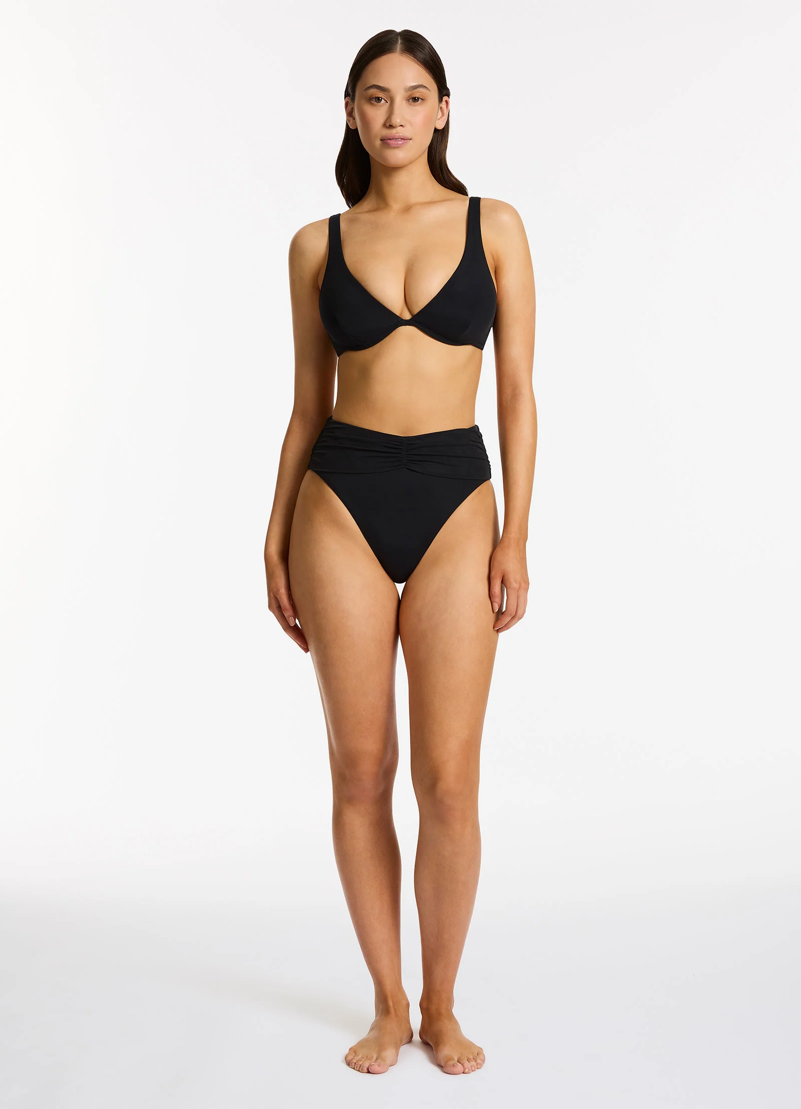 Jetset Lure Underwire Triangle Bikini Top - Black - Image 4