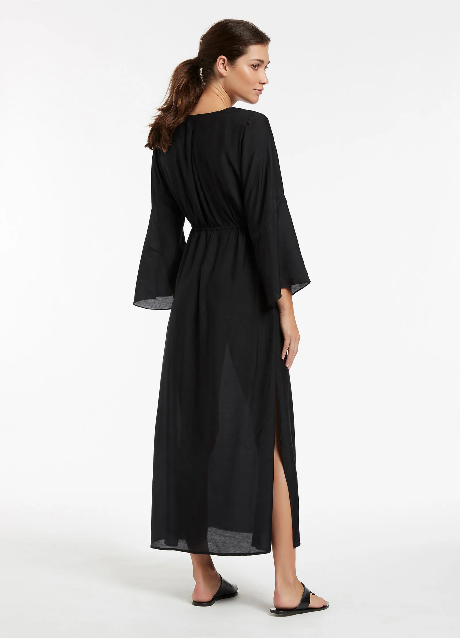 Jetset Maxi Plunge Kaftan - Black - Image 4