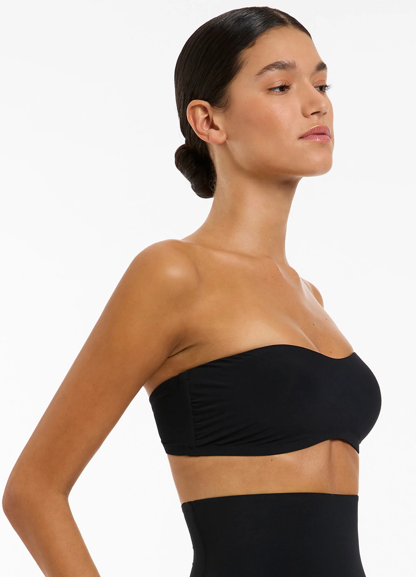 Jetset Minimal Bandeau Bikini Top - Black - Image 3