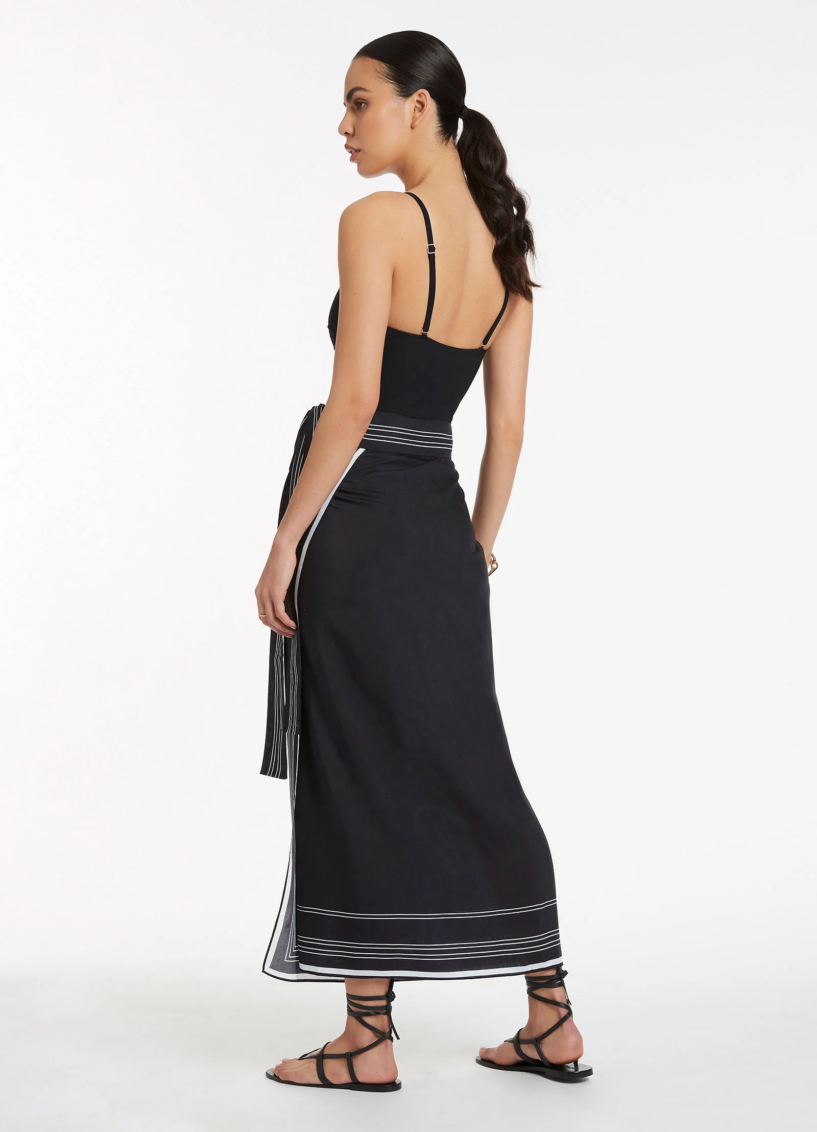 Jetset Tie Sarong - Black - Image 4