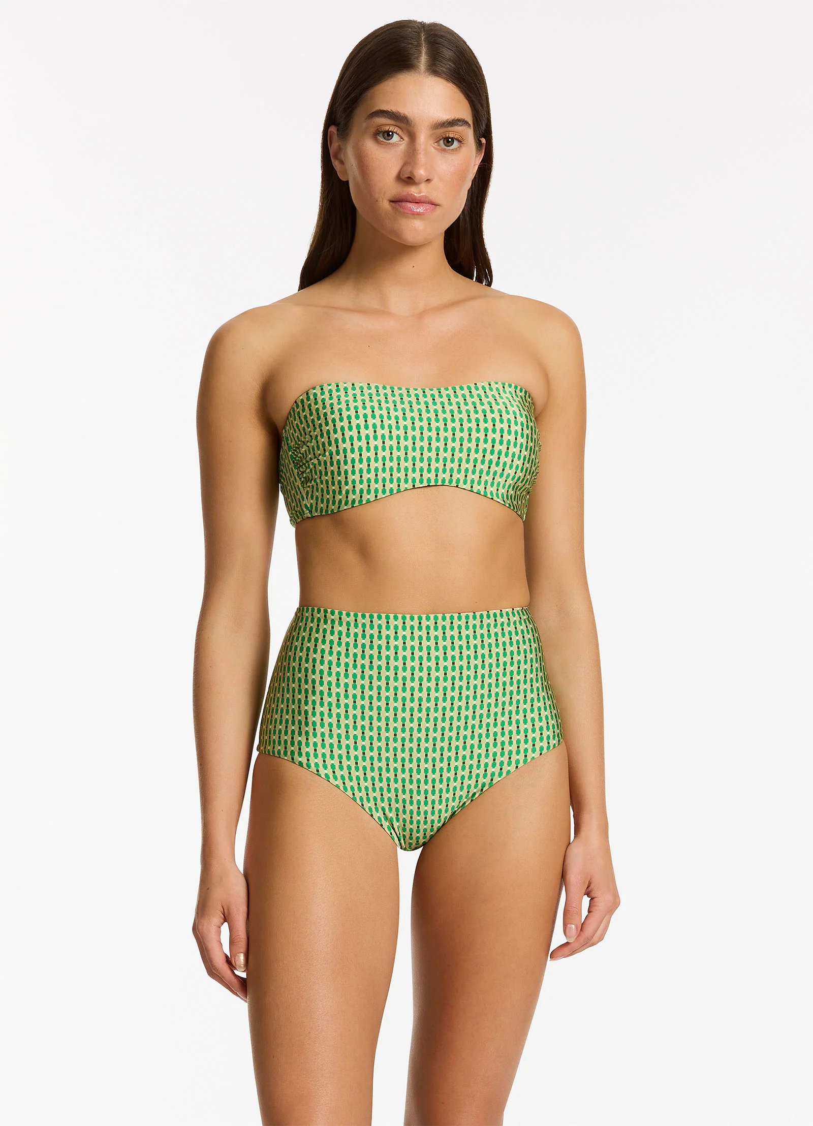 Mattala Geo High Waist Bikini Bottom - Flora - Image 4