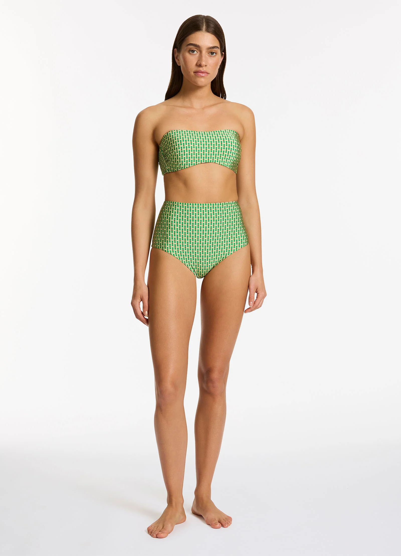 Mattala Geo Moulded Bandeau Bikini Top - Flora - Image 4