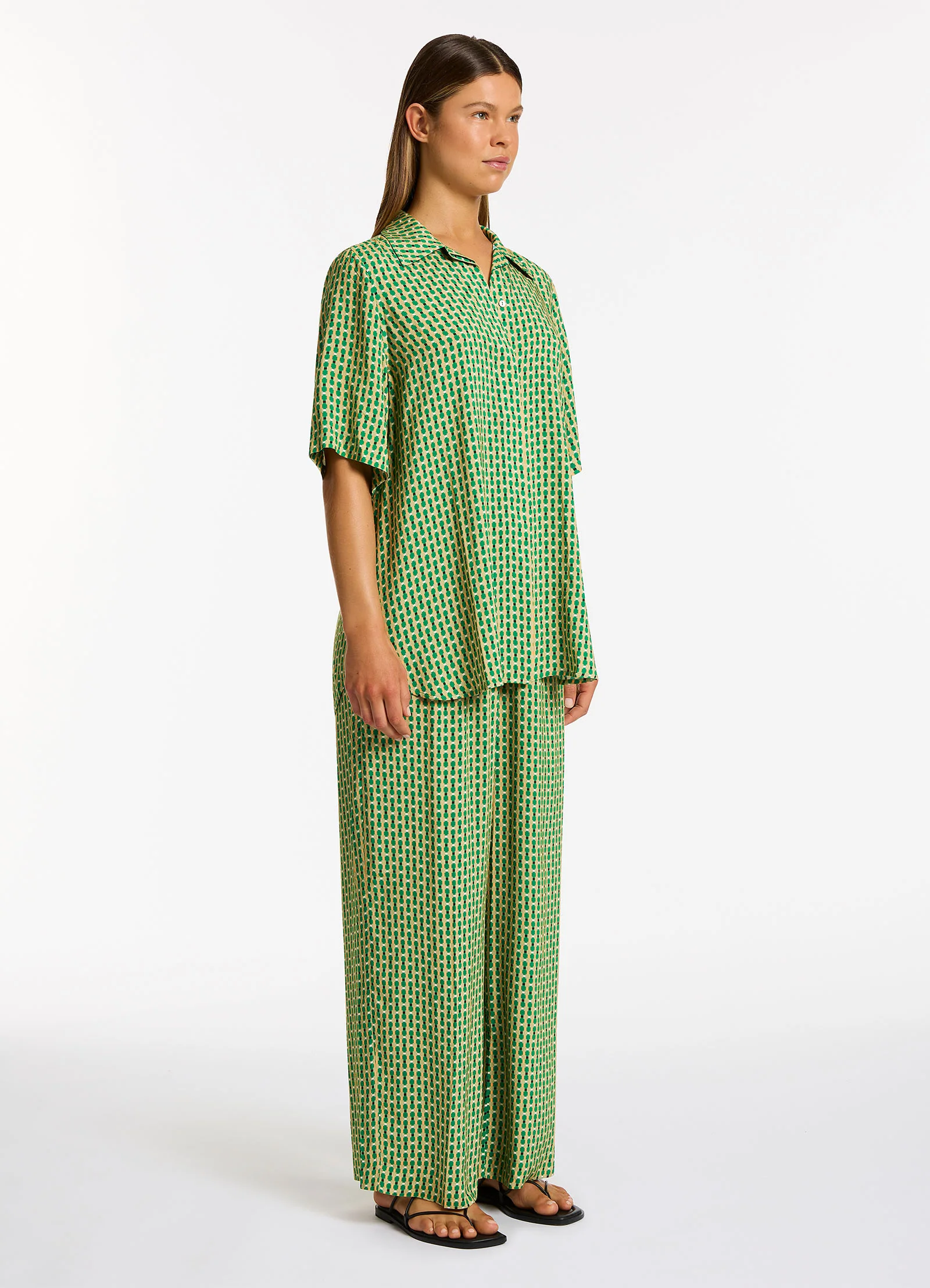Mattala Geo Short Sleeve Shirt - Flora - Image 3