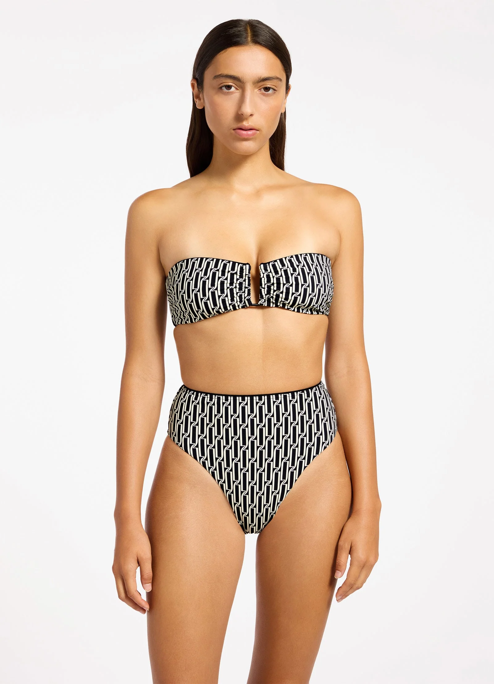 Spring Geo High Waist High Leg Bikini Bottom - Image 4