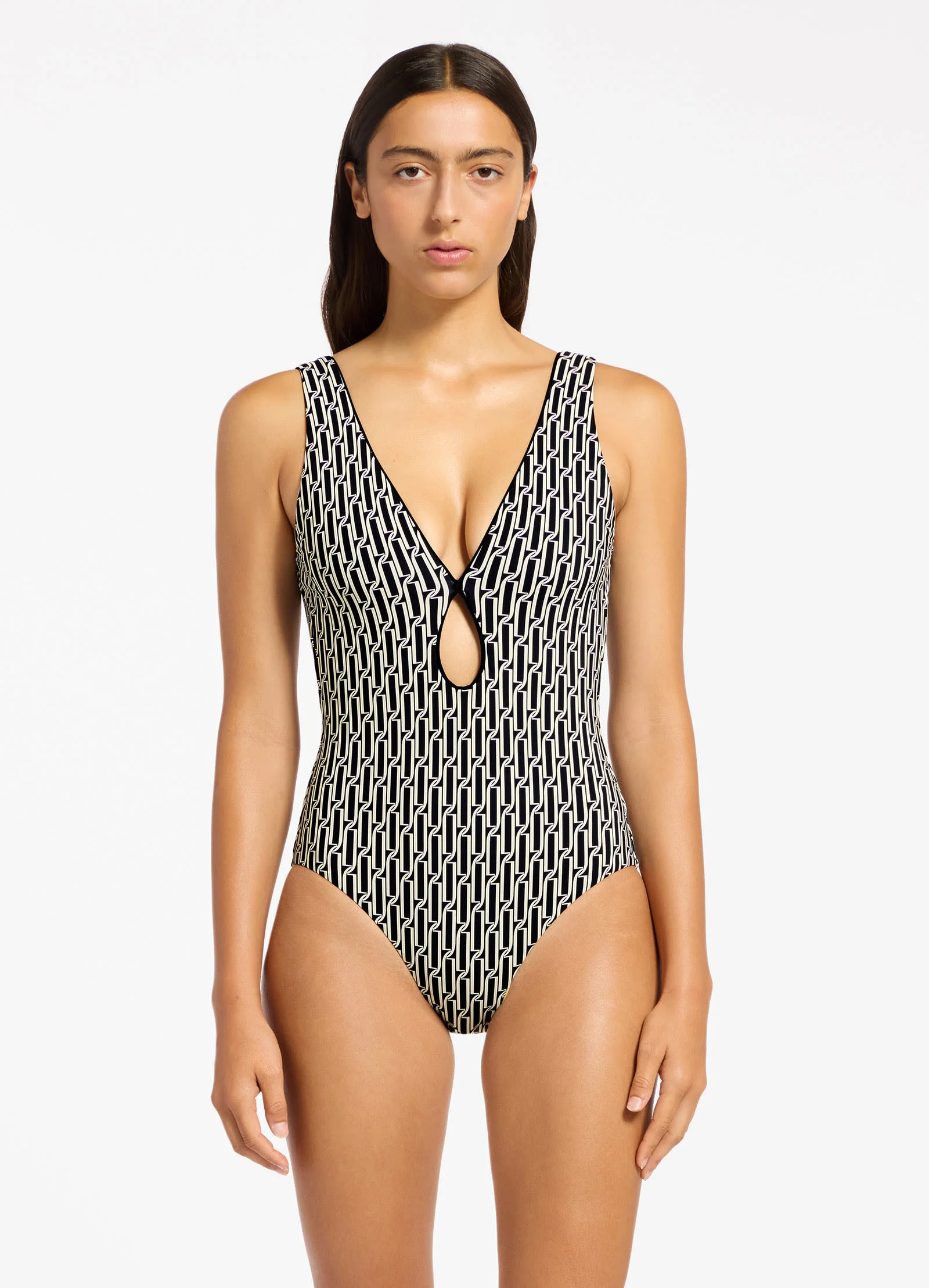 Spring Geo Plunge One Piece - Image 5