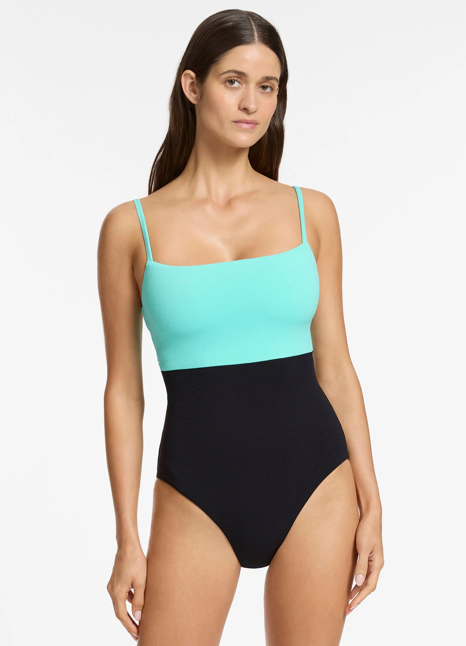 Versa Rib Minimal Tank One Piece - Black / Dolce - Image 5