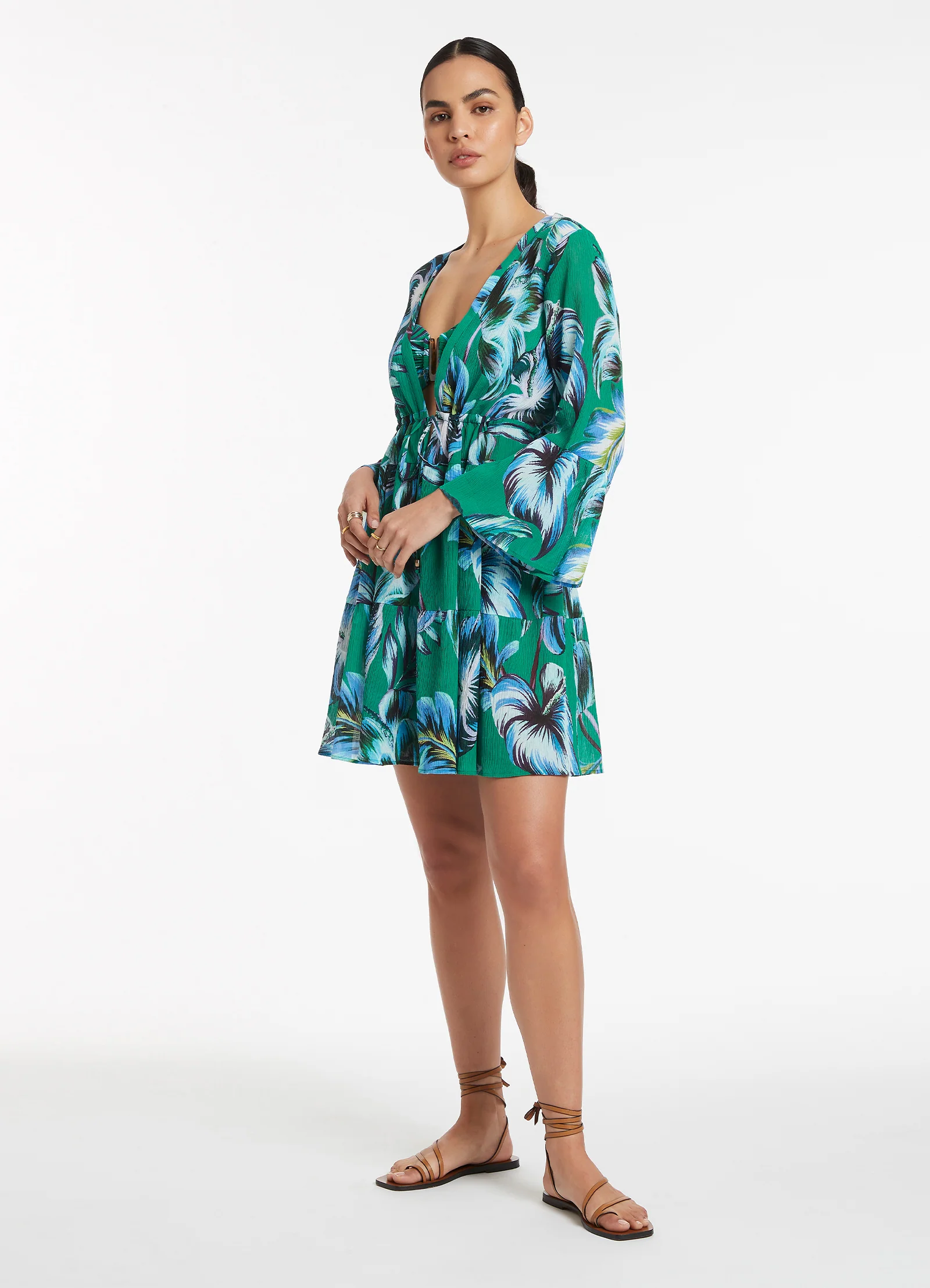 Viva Cover up Dress - Emerald - Image 3