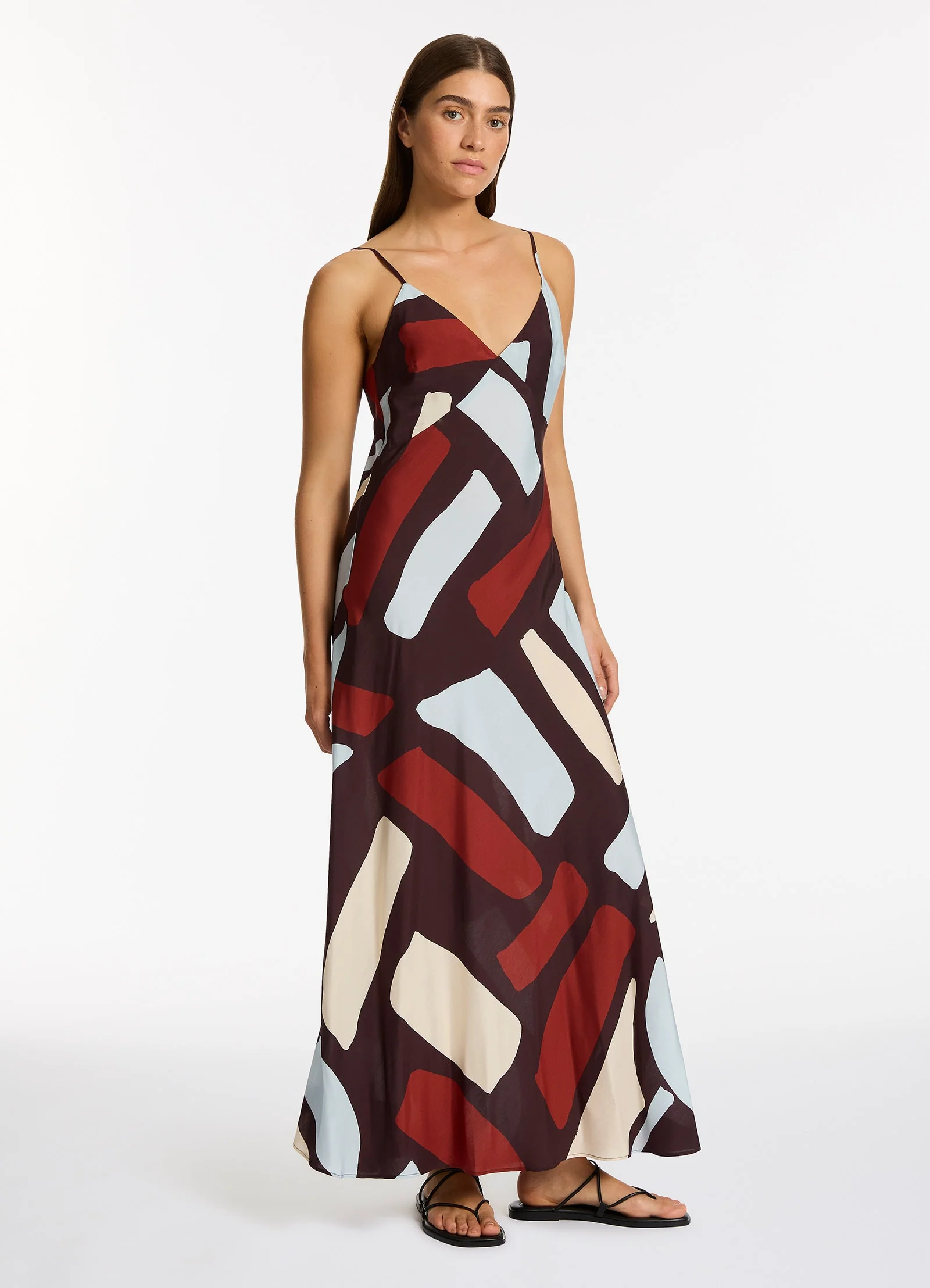 Zarla Slip Maxi Dress - Ruby - Image 3