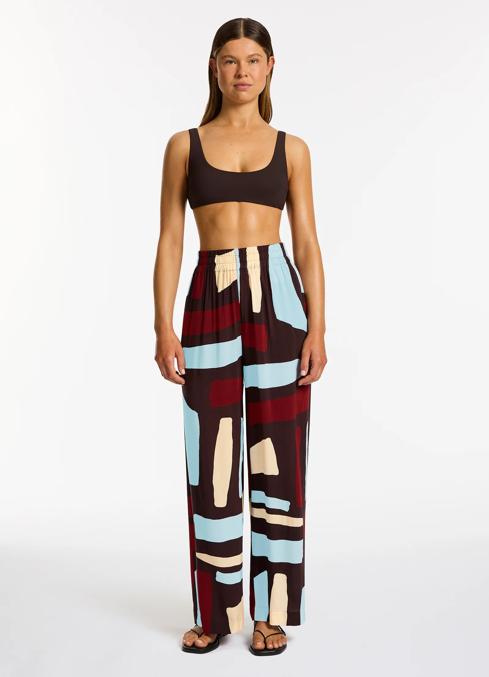 Zarla Wide Leg Pant - Ruby - Image 5
